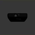 Black Computer Monitor Back Design With Mounting Bracket Ventilation Holes And Webcam