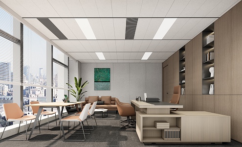 Modern Office Manager's Office 3d model