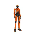 Intelligent Machine Orange Humanoid Robot With Mechanical Structure Helmet For Industrial Use