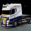 DAF Western Transport Co Truck With White Blue Yellow Design And Modern Transportation Look