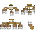 Modern Chandeliers With Various Designs Brass Frames And Clear Glass Shades For Home Decor