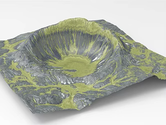 Outdoor landscape mountain 3d model