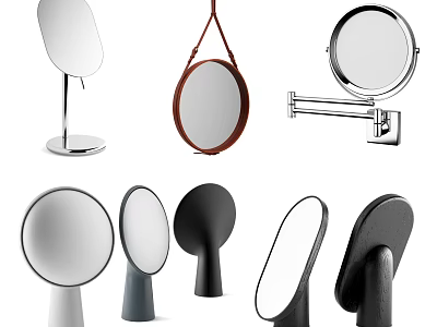 Various Stylish Mirrors Including Tabletop Wall Mounted And Decorative Designs 3d model