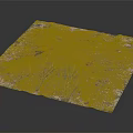 Garden Landscape Topographic Model with Detailed Natural Texture and Terrain Patterns