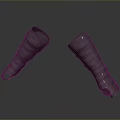 Character Creature Pair Of Gray Wrinkled Long Tube Limbs 3D Render
