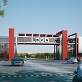 Modern Gate Gate Building Factory Gate Guard Recorder Room Gate Entrance Park Gate Gate Gate 3d model