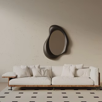 Modern three-seat sofa 3d model