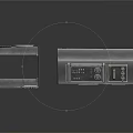 Metal Kitchen Component Models With Grilled Cabinet And Control Panel