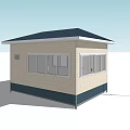 Small Single Story House Exterior With Dark Roof Light Brick Walls White Door And Windows