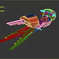 Futuristic Red Motorcycle With Sleek Design Yellow Lights Black Seat And Dual Exhaust Pipes