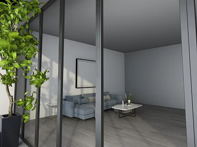 Modern leisure area simple home prototype enterprise commercial 3d model