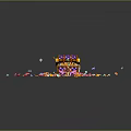 Creative Colorful Decorative Light With Scattered Small Colored Beads On Dark Background