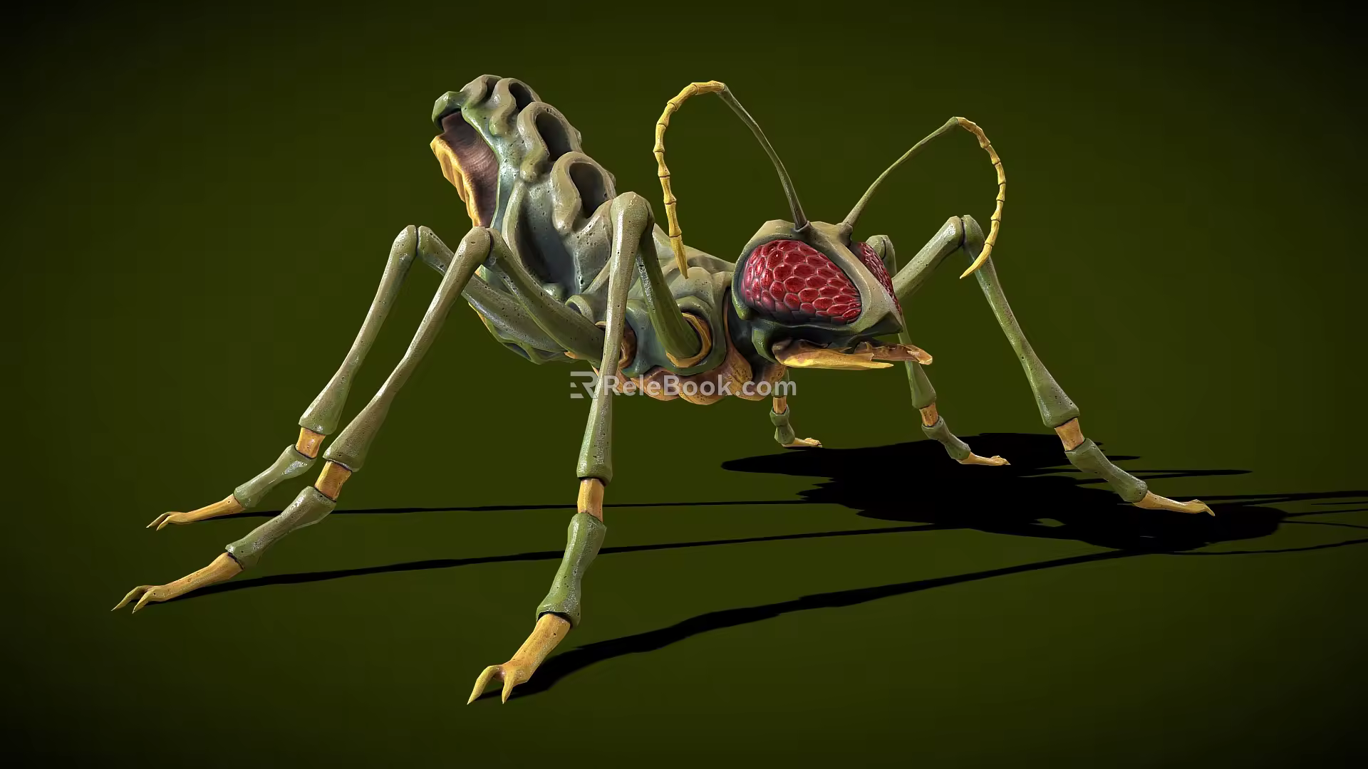 insect pest insect cartoon insect deformation alien insect beetle grasshopper 3d model