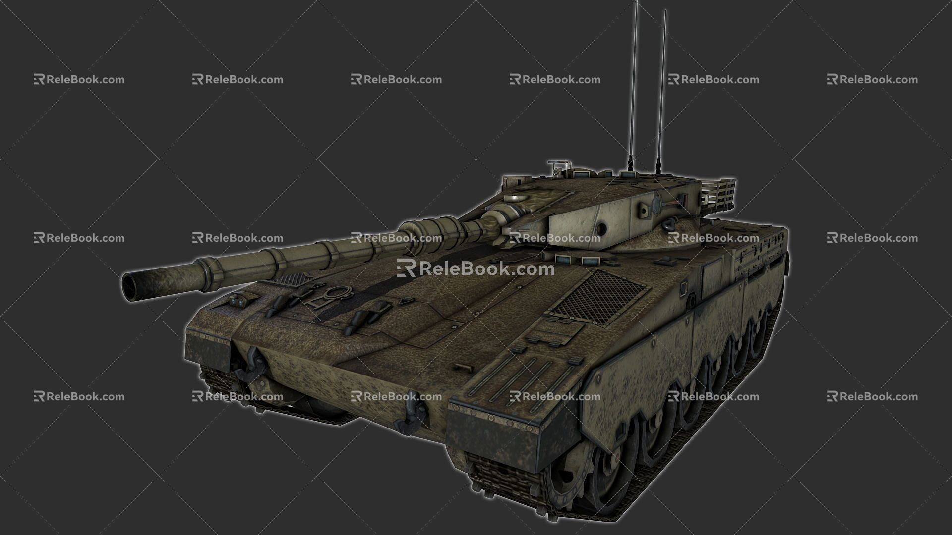 Tank Realistic Weapon Tank Soviet Tank War World War II Military Cannon 3d model