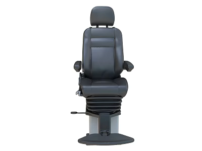 Ergonomic Black Leather Office Chair With Adjustable Armrests And Stable Metal Base 3d model
