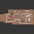Pet Friendly 3D House Floor Plan With Living Room Bedroom And Furniture