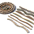 Creative Garden Ornament With Circular Wooden Log Design And Wavy Arrangement For Outdoor Decor