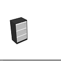 Modern Chest Of Drawers With Three Drawers And Sleek Black White Design For Home Storage