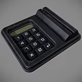 Vintage Electronic Calculator With Numeric Keypad Display Screen And Operation Symbols 3d model