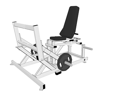 Fitness Leg Press Machine With Adjustable Seat And Weight Plates For Strength Training 3d model