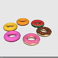 Colorful Donut Shaped Furniture Design With Various Bright Colors And Decorative Patterns