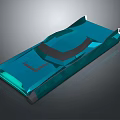 Blue Streamlined Concept Car With Futuristic Modern Design And Transparent Body