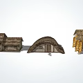 Traditional Thatched Houses With Various Architectural Structures And Rustic Design
