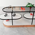 Modern Display Table Shoe Store Nakajima Sale Rack High and Low Table Display Cabinet Low Cabinet 3d model