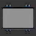 Gas Station Fuel Dispenser Blue And Gray With Fuel Nozzles Hoses Modern Design Control Panel