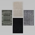 Square Rugs With Various Patterns Textures And Modern Designs For Home Decor 3d model