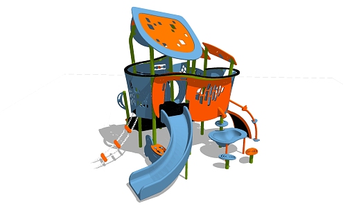 Modern slide children'slide 3d model