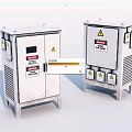 Industrial Control Cabinets Featuring Metal Enclosures Warning Labels Double Doors Ventilation Grilles And Bracketed Bases