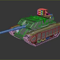 Military Tank Featuring Armored Structure Cannon Turret And Tracked Chassis For Combat Use