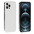 Smartphone Back With Multiple Cameras White Body And Front Screen Dynamic Circular Design 3d model