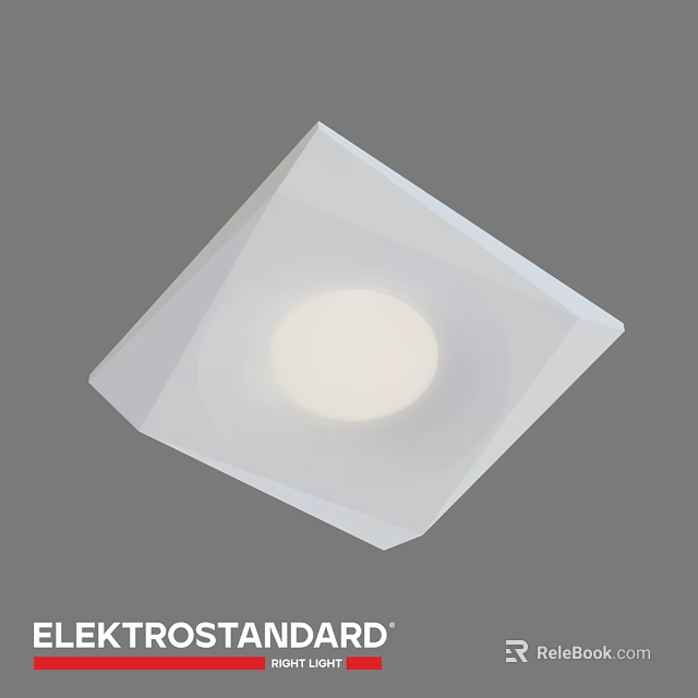 Modern White Square Downlight Spotlight With Round Light Source For Interior 3d model 