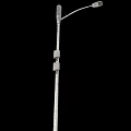 Modern Urban Road Street Light With Curved Arm And Square Pole Structures