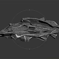 3D Rendered Abstract Rock Structure Featuring Complex Geometric Textures And Layered Gray On Black Background
