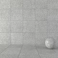 Gray Tile Components on Wall and Floor with Spherical Decoration Design 3d model