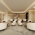 Luxury Sales Office Interior Design With Modern Sofa And Elegant Lighting Decor