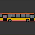 Modern City Bus With Yellow Red And Black Exterior Design