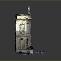 Historic Classical Building Scenery With Symmetrical Facade And Reflective Water Surface