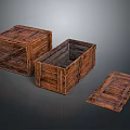 Rustic Wooden Storage Crates With Open And Closed Designs And Removable Lid