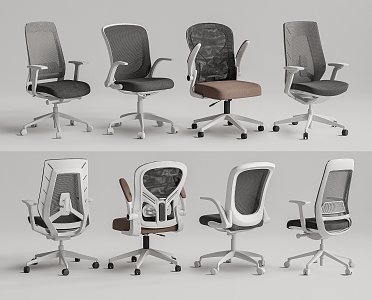 Modern Office Chair Computer Chair Rotating Chair Mesh Chair 3d model