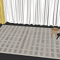 Cream log carpet 3d model