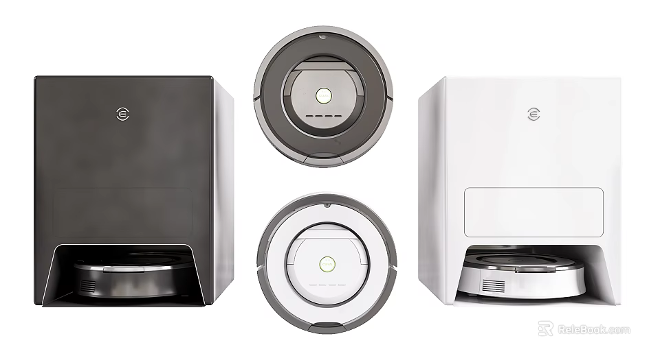 Modern Daily Use Electrical Appliances Featuring Robotic Vacuums And Efficient Dishwashers 3d model