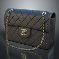 Chanel Black Quilted Handbag With Gold Chain Strap And CC Logo