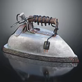 Vintage Household Iron With Retro Design Classic Daily Use Appliance
