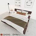 Nordic Double Bed 3d model