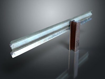 Modern Iron Strip Reflective Glass Reflective Strip Iron 3d model