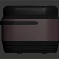 Modern Electric Rice Cooker With Digital Control Panel And Burgundy Finish